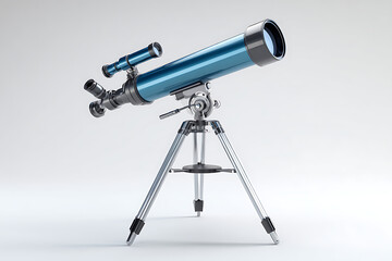 Explore the cosmos with a modern blue telescope, perfect for science enthusiasts and educational projects, sparking curiosity about astronomy and celestial wonders, an invitation to stargazing