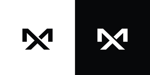 Strong and modern letter MX initials logo design
