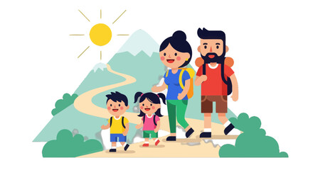 Family Hiking Adventure: Embracing Nature and Joyful Moments Amidst the Mountains