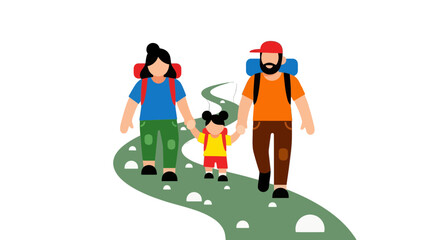 Family Hiking Adventure On A Trail: Exploring Nature Together For Lasting Moments