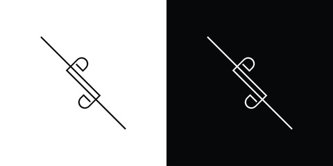 Unique and simple letter S initials logo design