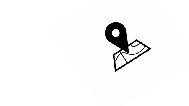 Location Icon Minimalist Map Pointer, Directional Guidance, Navigation Symbol, and Pinpoint Sign