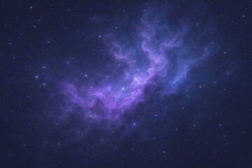 Fototapeta premium Cosmic Cloud in Deep Space: Nebula Formation with Stars and Galactic Dust Background