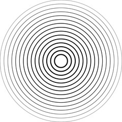 Fototapeta premium Circle with halftone line elements, sound wave