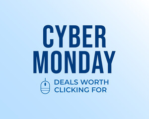Cyber Monday Deals Promo on Clean Light Background
