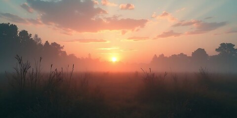 sunset in the mountains