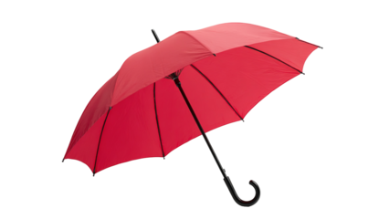 Set of umbrellas. Top view, front and folded umbrella. Rain protection on white background isolated. Flat design style. For web design, mobile applications, and printing.Vector illustration.