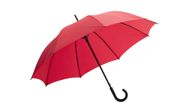 Set of umbrellas. Top view, front and folded umbrella. Rain protection on white background isolated. Flat design style. For web design, mobile applications, and printing.Vector illustration.