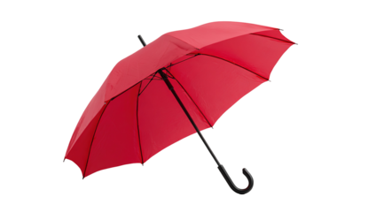 Set of umbrellas. Top view, front and folded umbrella. Rain protection on white background isolated. Flat design style. For web design, mobile applications, and printing.Vector illustration.