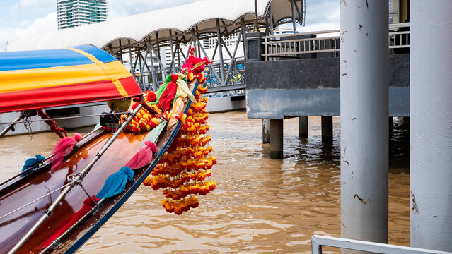 bangkok city canals river buildings traditional architecture busy smog capital