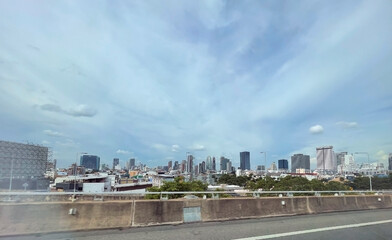 Cityscape of Bangkok, Thailand from Overpass