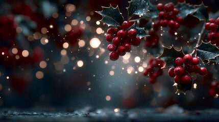 Holly Berries, Festive Christmas Holly, Winter Berries