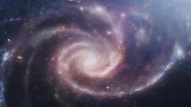 A stunning spiral galaxy with vibrant colors and swirling arms illuminates the vastness of space.