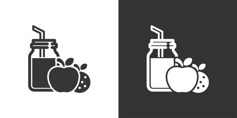 Healthy Drink icon. Solid glyph series icon