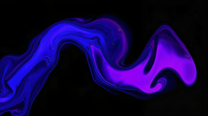 Glowing neon fluid liquid art with electric pink and cyan