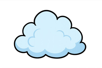 Obraz premium Cartoon cloud weather icon transparent background