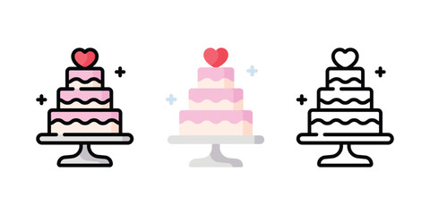 Birthday Cake Vector and Icon Collection – Sweet Dessert, Party Celebration, and Festive Cake Illustrations for Design and Decoration