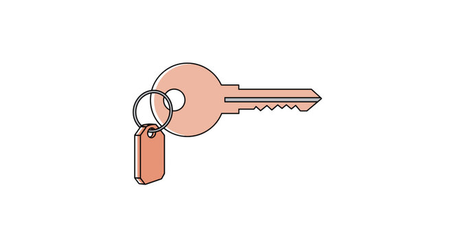 Secure access granted with this modern key and tag, symbolizing opportunity and solutions.