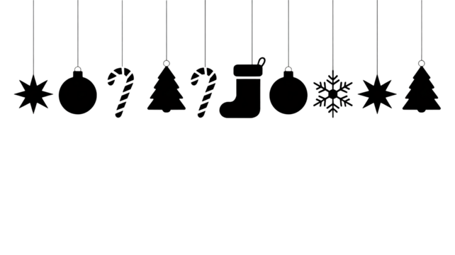 Festive holiday ornaments sparkle with winter wonderland magic