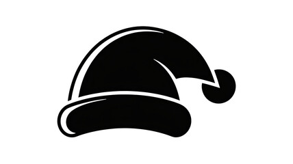 Festive Santa hat icon perfect for holiday promotions and designs