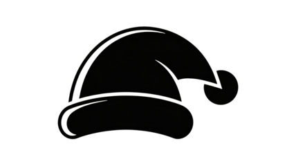 Festive Santa hat icon perfect for holiday promotions and designs