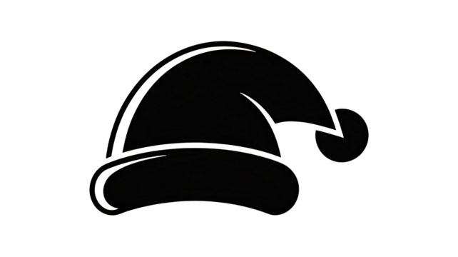 Festive Santa hat icon perfect for holiday promotions and designs