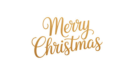 Elegant golden Merry Christmas script adds festive cheer to any project