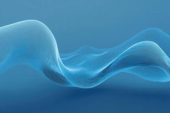 Abstract Blue Wave Digital Flow Design Elements