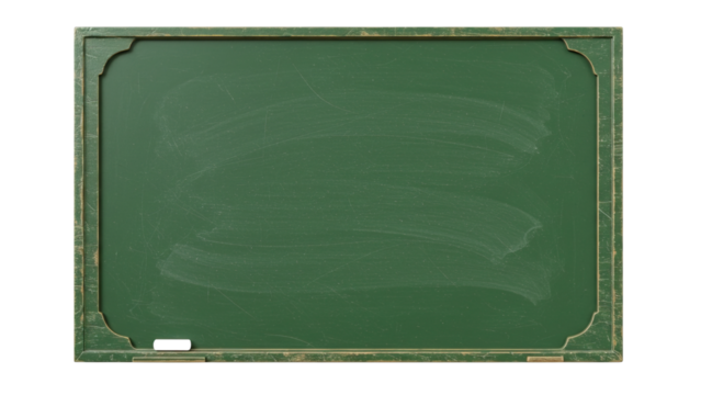 Retro Classroom Chalkboard with Decorative Border on Transparent Background - Powered by Adobe