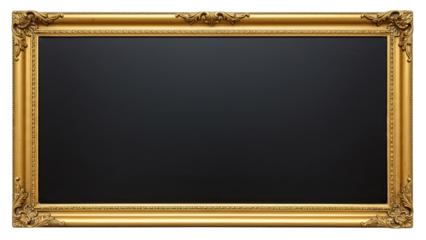 Luxurious Golden Framed Blackboard for Educational or Retro Design