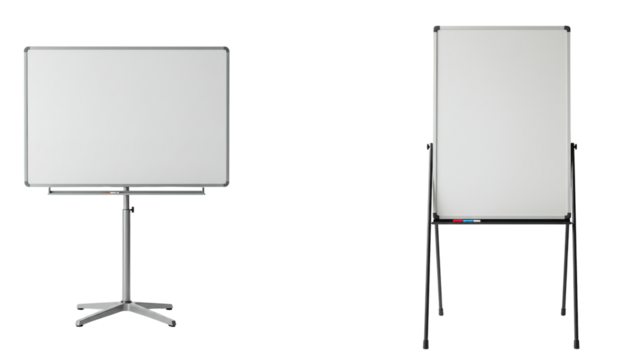 Mobile Flipchart Whiteboard on Rolling Stand for Office Presentations
