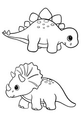 vector illustration of a cartoon dinosaur