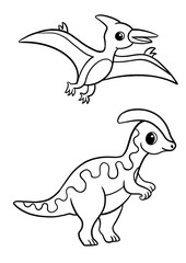 vector illustration of a colouring dinosaur © Agnes