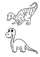 vector illustration of a cartoon dinosaur