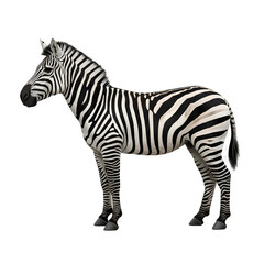Obraz premium Zebra standing isolated on white background vector illustration with black and white stripes in safari style