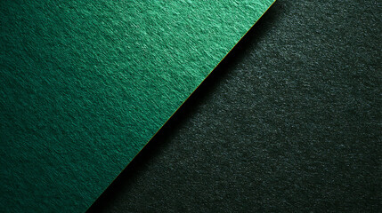 Emerald and forest green textured paper divided diagonally abstract background emerald green diagonal divide