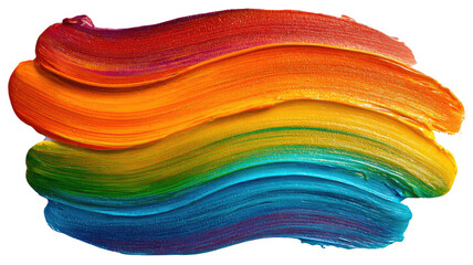 Wavy rainbow paint strokes blending vibrant colors on a dark backdrop