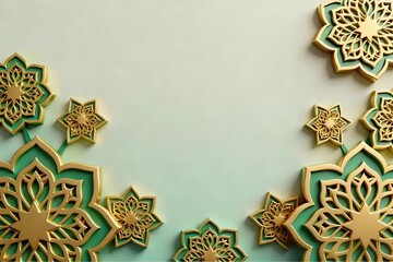 flat background with muslim theme