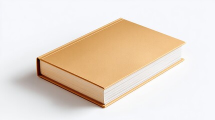 Elegant golden book design with smooth cover and clean pages for showcasing creativity, inspiration, and writing themes in various artistic concepts