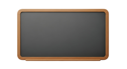 Blank Blackboard with Wooden Frame - Ideal for Education and Presentations