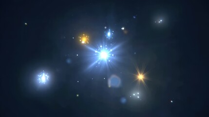 Fototapeta premium Cosmic light show outer space visual phenomenon dark universe celestial perspective stars and galaxies
