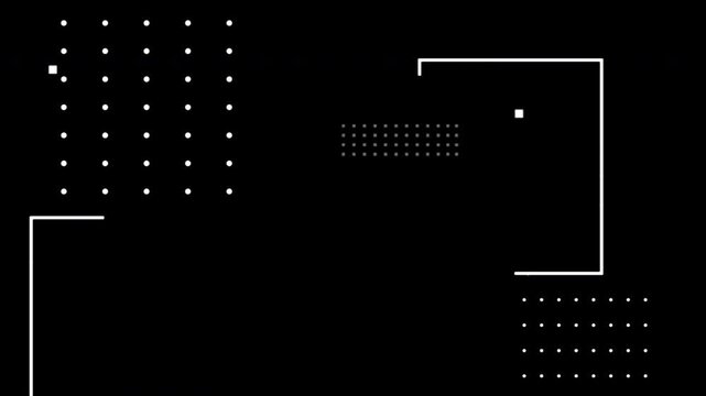 Abstract geometric pattern memphis design and animation