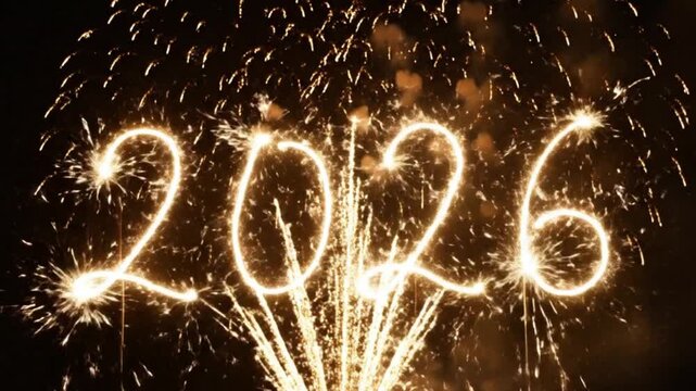 Happy New Year 2026 Fireworks 4K HDR | Sparkler Countdown Celebration