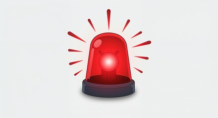 Emergency Siren: A striking graphic of a red emergency siren blares, conveying a sense of urgency and alarm. This symbolic image represents immediate attention required.