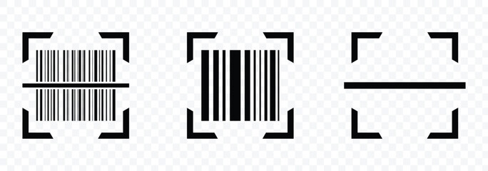 Barcode icon vector set. Barcode product distribution icon. Universal code for scanning product or item. Barcode vector icon with numbers. Trendy bar code for web icon. eps 10
