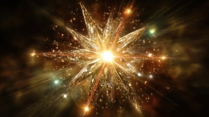 Radiant starburst action cosmic space digital art abstract environment dynamic viewpoint illuminating concept for seo impact