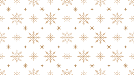 Elegant gold snowflakes on black seamless pattern for festive design