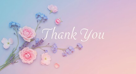 Appreciation Blossoms: A gentle composition that whispers gratitude. delicate flowers adorn, complementing the tender message and creating a visual poem of thanks
