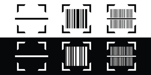 Barcode scan icon. vector bar code. digital bar code and retail pricing bars labeling. eps 10