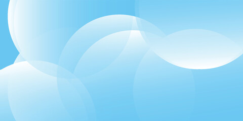 Abstract minimalist banner background, pastel colorful, blue and white gradations. Circle effect style vector illustration eps10